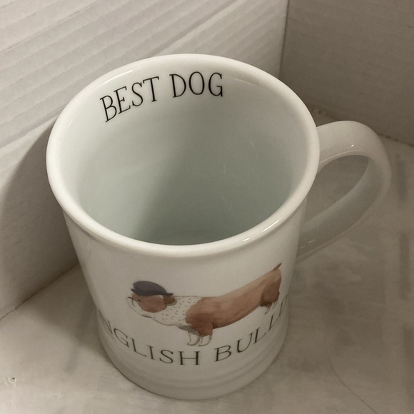 English Bulldog Mug Cup by Julianna Swaney For Fringe Ceramic Mug Cup White 14oz - Picture 5 of 7